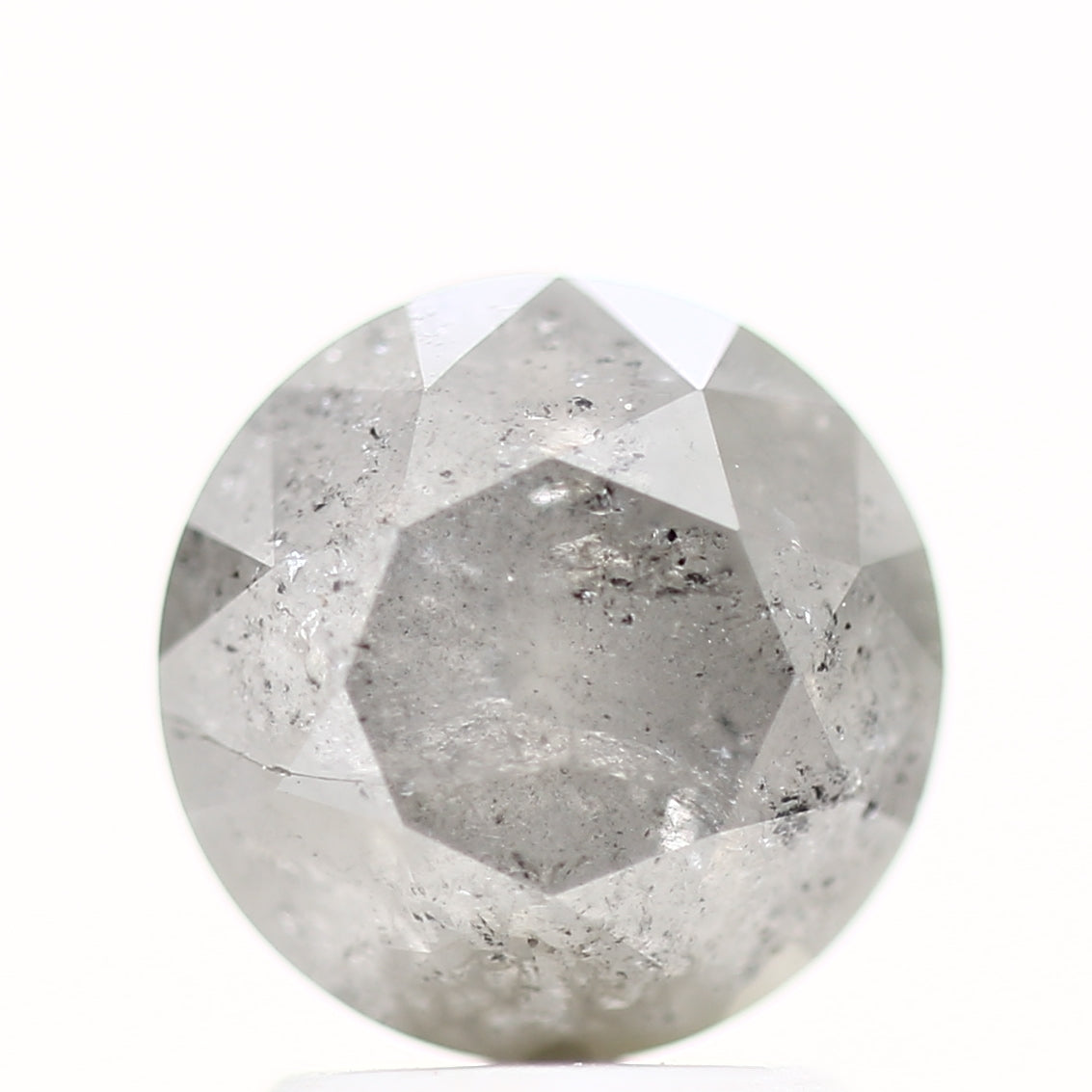 2.51 Carat Salt and Pepper Diamond Fancy Round Brilliant Cut Natural Loose Diamond